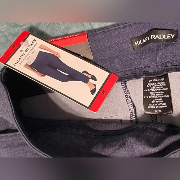 NWT Hilary Radley Pants Sz M Slim Leg Pull-On Stretch Indigo Blue Tummy Control - Picture 6 of 9
